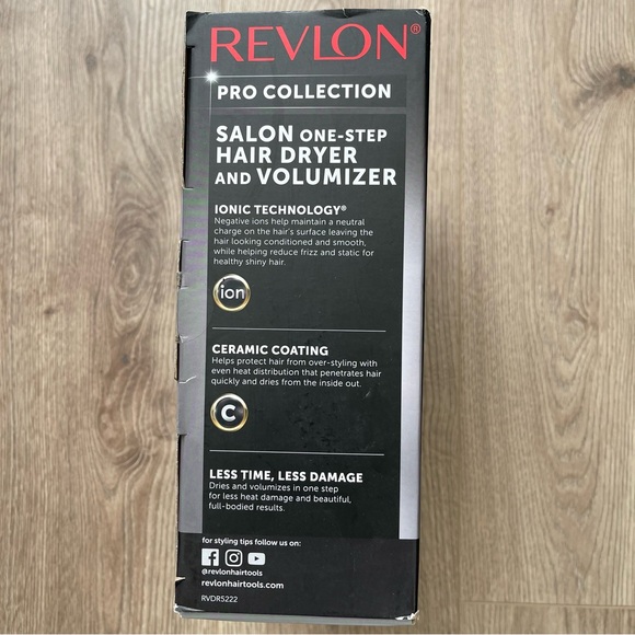 Revlon Pro Collection Salon One Step Hair Dryer and Volumizer Black/Pink NEW - Picture 3 of 7